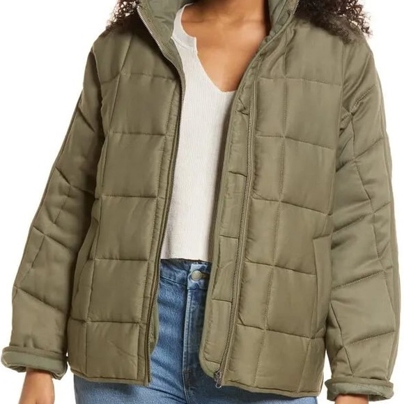 Thread & Supply Dolman Sleeve Quilted Jacket in Olive Size Small - Picture 3 of 8